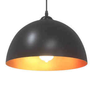 vidaXL Pendant Lamps 2 pcs Height Adjustable E27 Black Ø 30 cm Metal