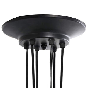 vidaXL Pendant Lamp with 6 Lamp Holders E27 Black Metal