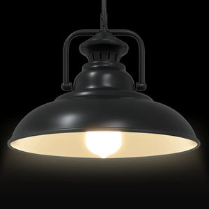 vidaXL Pendant Lamp E27 Black Ø 31 cm Iron