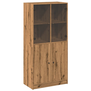 vidaXL Highboard with Doors Artisian Oak 68x37x142 cm Engineered Wood