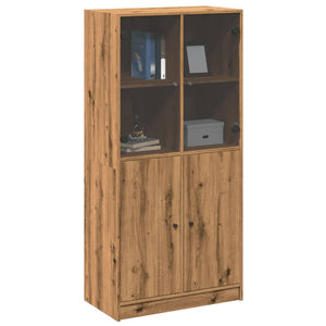 vidaXL Highboard with Doors Artisian Oak 68x37x142 cm Engineered Wood