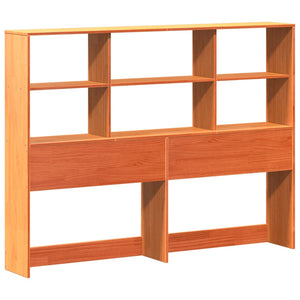 vidaXL Bookcase Bed without Mattress Wax Brown 135x190 cm Double Solid Wood Pine