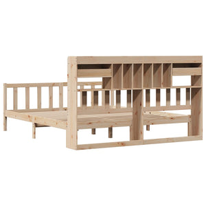 vidaXL Bookcase Bed without Mattress 200x200 cm Solid Wood Pine