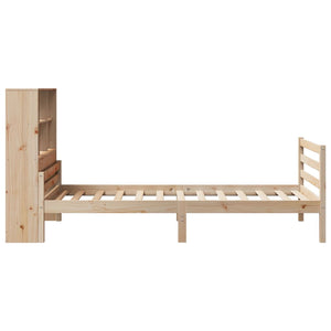 vidaXL Bookcase Bed without Mattress 75x190 cm Small Single Solid Wood Pine