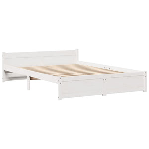 vidaXL Bookcase Bed without Mattress White 160x200cm Solid Wood Pine