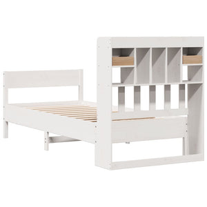 vidaXL Bookcase Bed without Mattress White 100x200 cm Solid Wood Pine