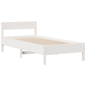 vidaXL Bookcase Bed without Mattress White 100x200 cm Solid Wood Pine