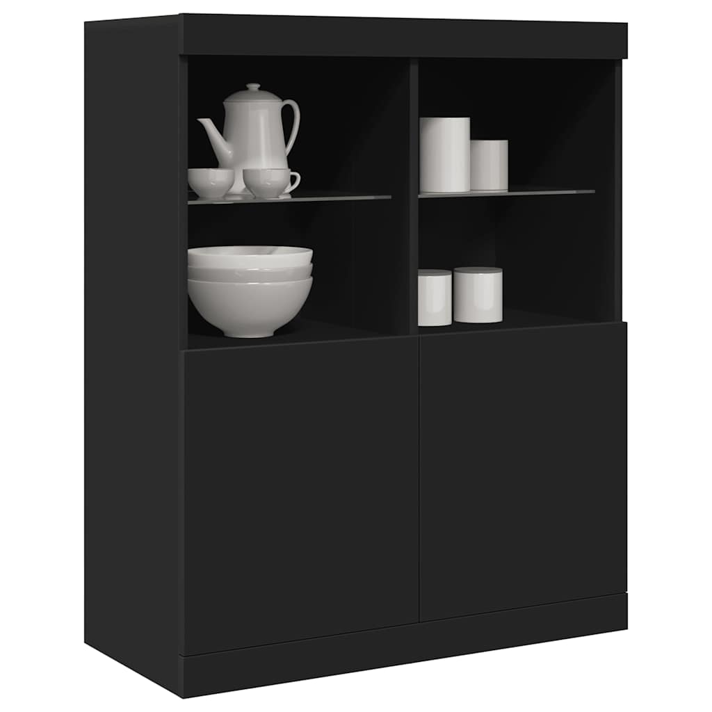 vidaXL Sideboard Black 81x37x100 cm Engineered Wood