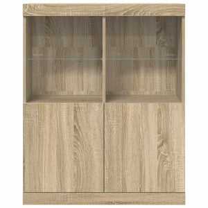 vidaXL Sideboard Sonoma Oak 81x37x100 cm Engineered Wood