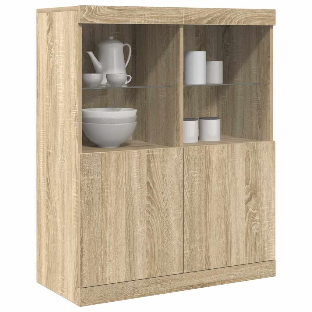 vidaXL Sideboard Sonoma Oak 81x37x100 cm Engineered Wood