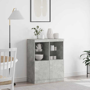 vidaXL Sideboard Concrete Grey 81x37x100 cm Engineered Wood