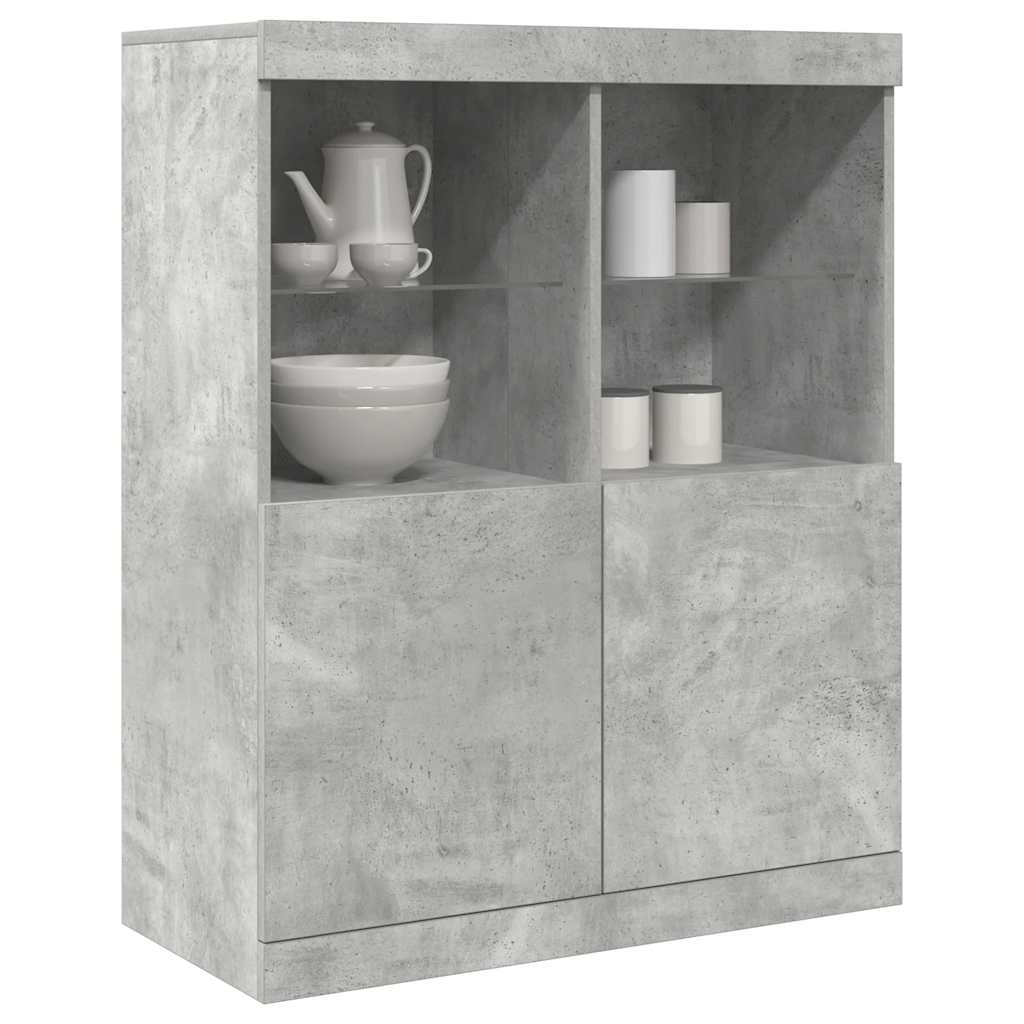 vidaXL Sideboard Concrete Grey 81x37x100 cm Engineered Wood