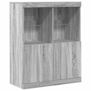 vidaXL Sideboard Grey Sonoma 81x37x100 cm Engineered Wood