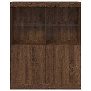 vidaXL Sideboard Brown Oak 81x37x100 cm Engineered Wood