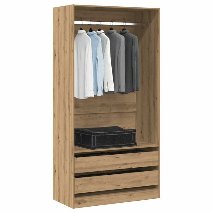 vidaXL Wardrobe Artisan Oak 100x50x200 cm Engineered Wood