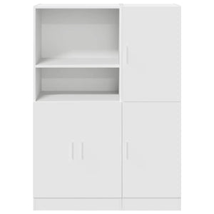 vidaXL 2 Piece Kitchen Cabinet Set White Engineered Wood