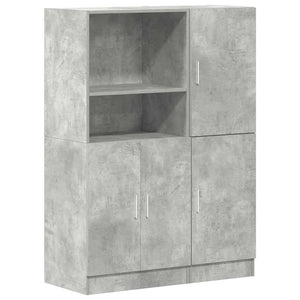 vidaXL 2 Piece Kitchen Cabinet Set Concrete Grey Engineered Wood