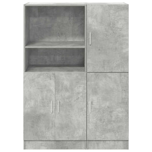 vidaXL 2 Piece Kitchen Cabinet Set Concrete Grey Engineered Wood