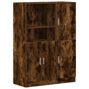 vidaXL 2 Piece Kitchen Cabinet Set Smoked Oak Engineered Wood