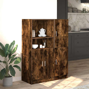 vidaXL 2 Piece Kitchen Cabinet Set Smoked Oak Engineered Wood