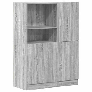 vidaXL 2 Piece Kitchen Cabinet Set Grey Sonoma Engineered Wood