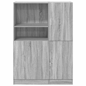 vidaXL 2 Piece Kitchen Cabinet Set Grey Sonoma Engineered Wood