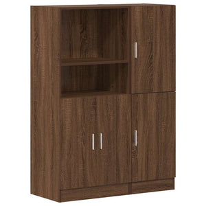 vidaXL 2 Piece Kitchen Cabinet Set Brown Oak Engineered Wood