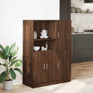 vidaXL 2 Piece Kitchen Cabinet Set Brown Oak Engineered Wood