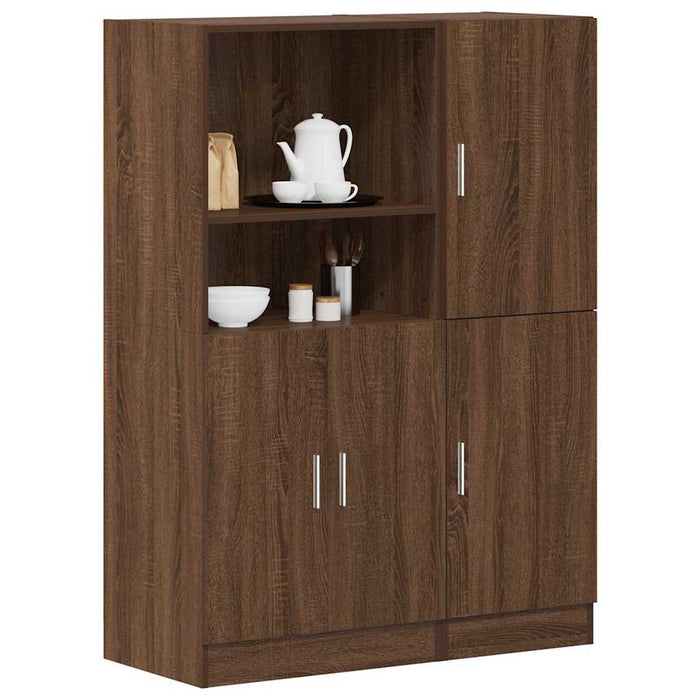 vidaXL 2 Piece Kitchen Cabinet Set Brown Oak Engineered Wood