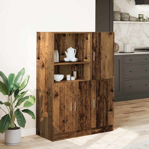 vidaXL 2 Piece Kitchen Cabinet Set Old Wood Engineered Wood