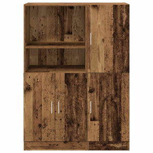 vidaXL 2 Piece Kitchen Cabinet Set Old Wood Engineered Wood