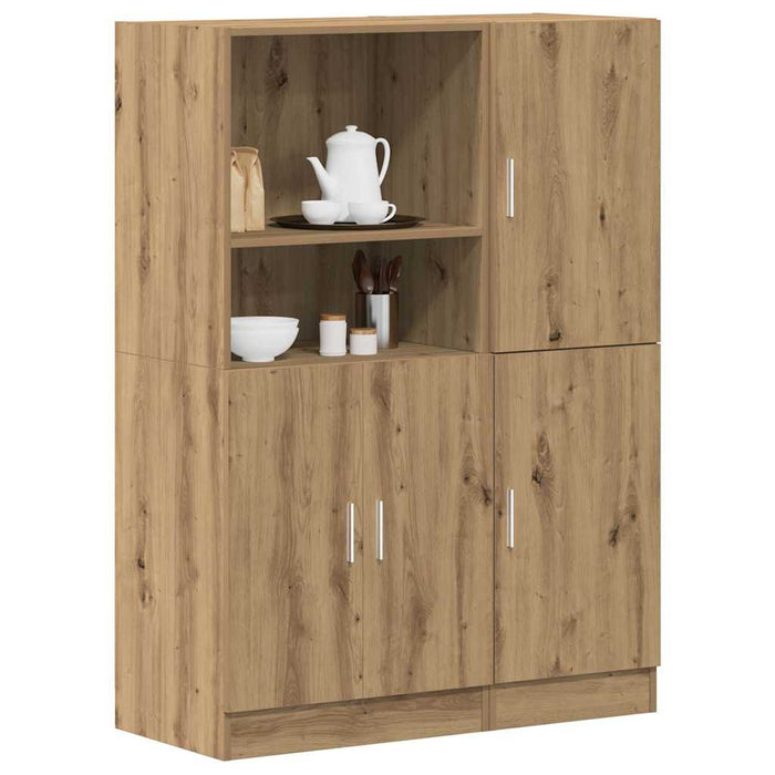 vidaXL 2 Piece Kitchen Cabinet Set Artisian Oak Engineered Wood