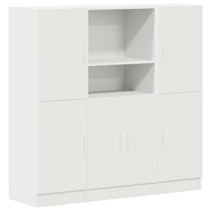 vidaXL 3 Piece Kitchen Cabinet Set White Engineered Wood