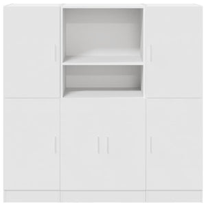 vidaXL 3 Piece Kitchen Cabinet Set White Engineered Wood