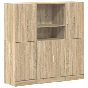 vidaXL 3 Piece Kitchen Cabinet Set Sonoma Oak Engineered Wood