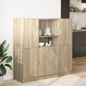 vidaXL 3 Piece Kitchen Cabinet Set Sonoma Oak Engineered Wood