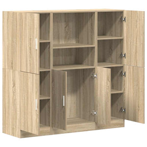 vidaXL 3 Piece Kitchen Cabinet Set Sonoma Oak Engineered Wood