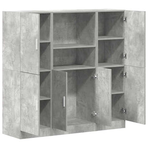 vidaXL 3 Piece Kitchen Cabinet Set Concrete Grey Engineered Wood