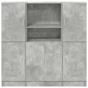 vidaXL 3 Piece Kitchen Cabinet Set Concrete Grey Engineered Wood