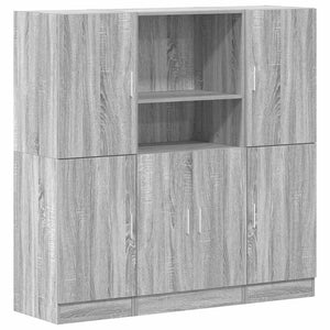 vidaXL 3 Piece Kitchen Cabinet Set Grey Sonoma Engineered Wood