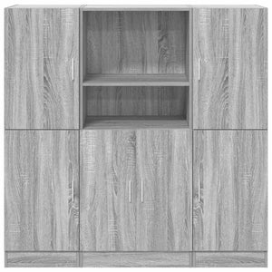 vidaXL 3 Piece Kitchen Cabinet Set Grey Sonoma Engineered Wood