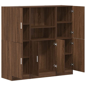 vidaXL 3 Piece Kitchen Cabinet Set Brown Oak Engineered Wood