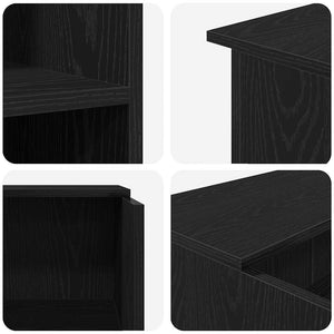 vidaXL Reception Desk Black Oak 100x50x103.5 cm Engineered Wood