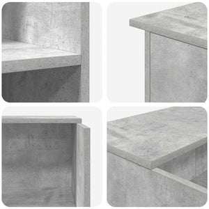 vidaXL Reception Desk Concrete Grey 100x50x103.5 cm Engineered Wood