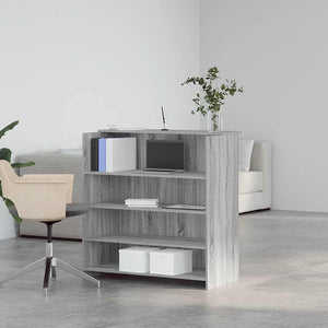 vidaXL Reception Desk Grey Sonoma 100x50x103.5 cm Engineered Wood