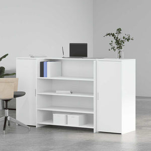 vidaXL Reception Desk White 180x50x103.5 cm Engineered Wood