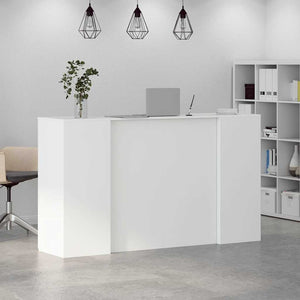 vidaXL Reception Desk White 180x50x103.5 cm Engineered Wood