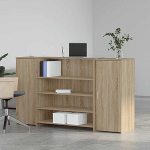 vidaXL Reception Desk Sonoma Oak 180x50x103.5 cm Engineered Wood