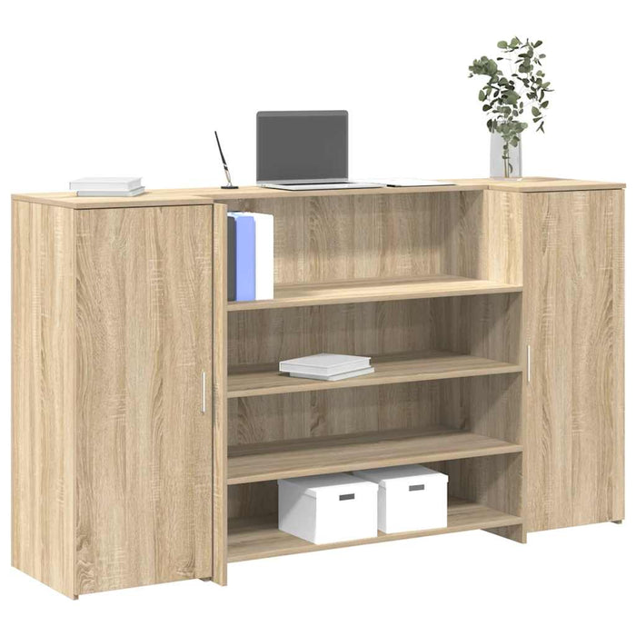 vidaXL Reception Desk Sonoma Oak 180x50x103.5 cm Engineered Wood