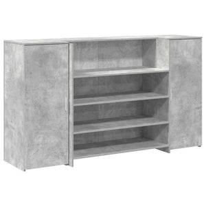 vidaXL Reception Desk Concrete Grey 180x50x103.5 cm Engineered Wood